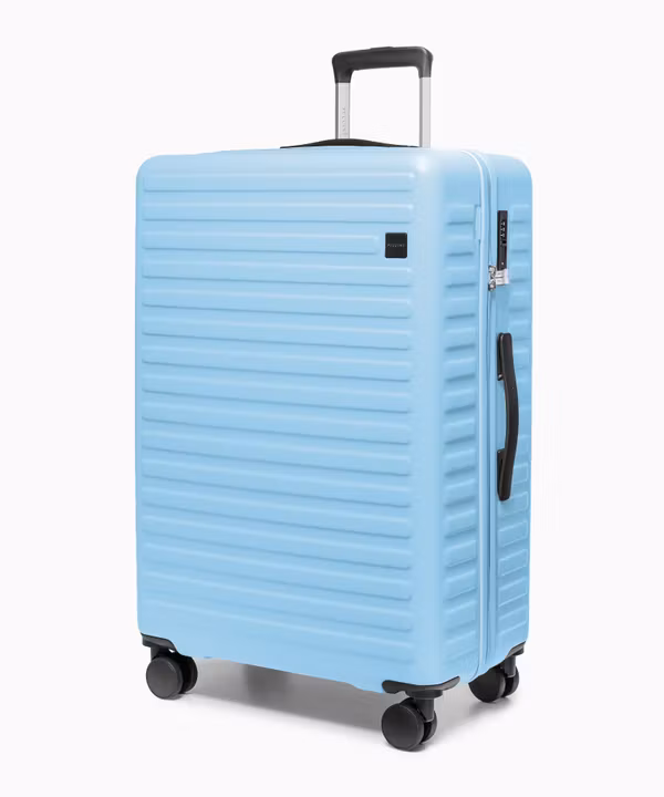Walizka duża na kółkach z poliwęglanu niebieska