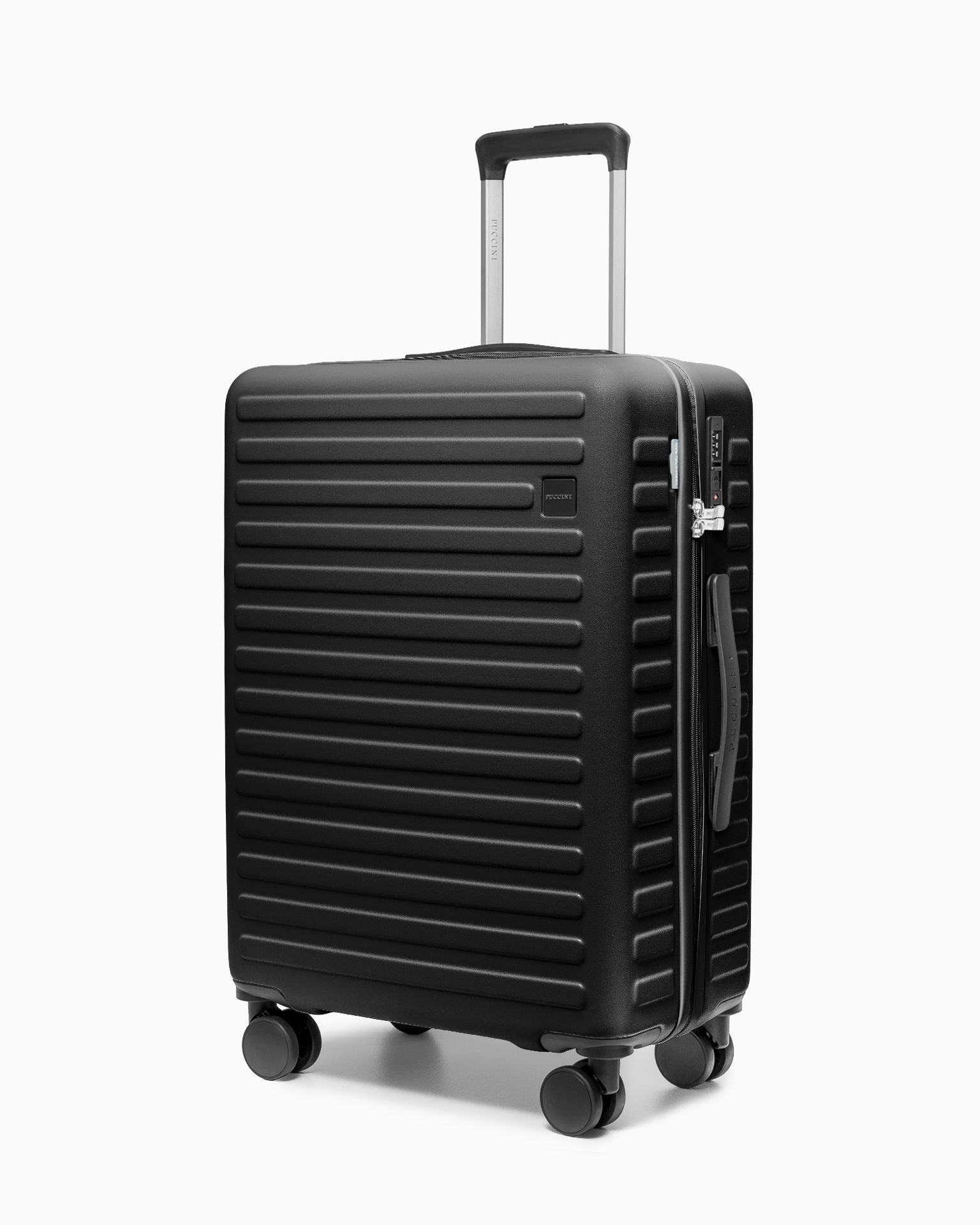 Walizka średnia na kółkach z poliwęglanu czarna
