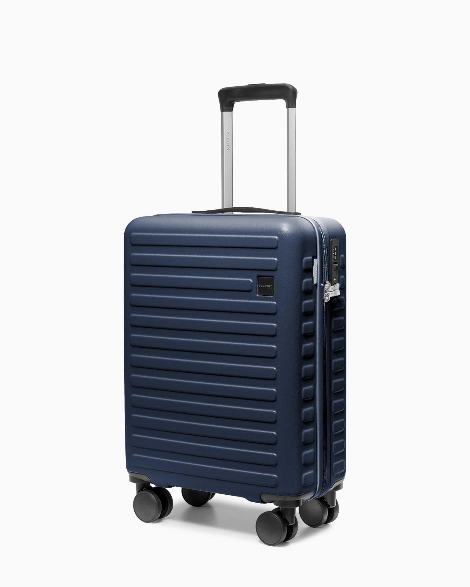 Walizka kabinowa na kółkach z poliwęglanu granatowa