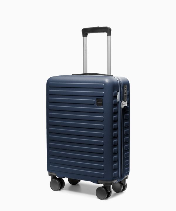 Walizka kabinowa na kółkach z poliwęglanu granatowa