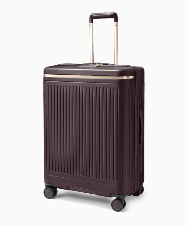 Walizka średnia z poliwęglanu brązowa