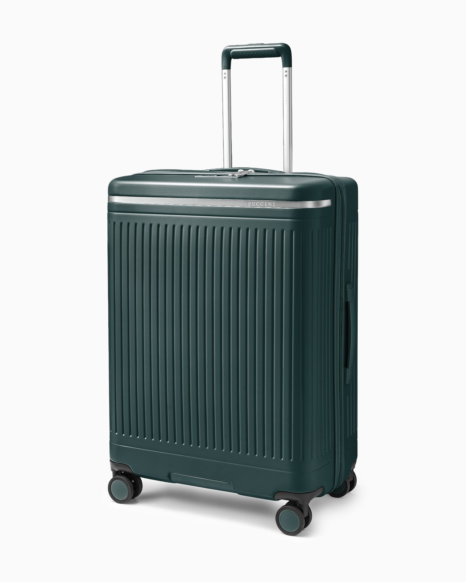 Walizka średnia z poliwęglanu zielona