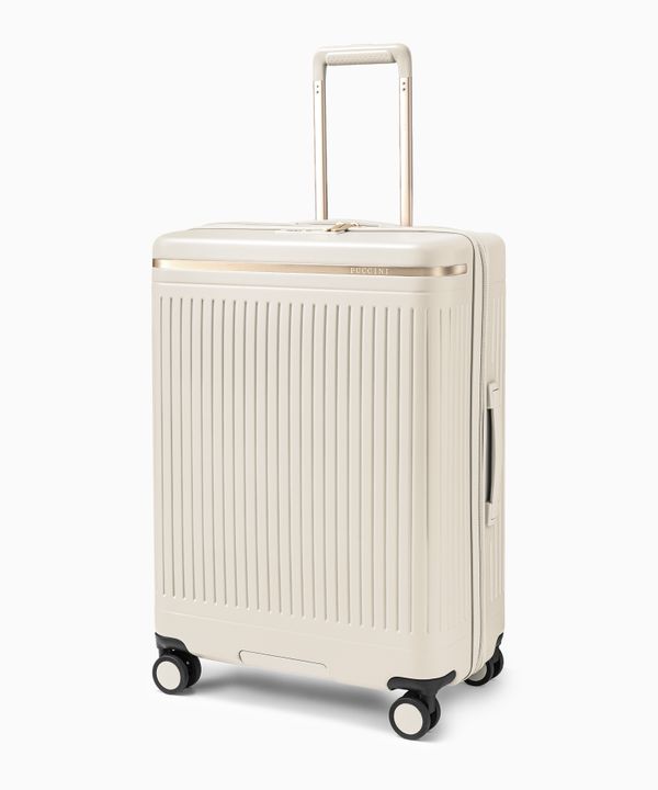 Walizka średnia z poliwęglanu beżowa