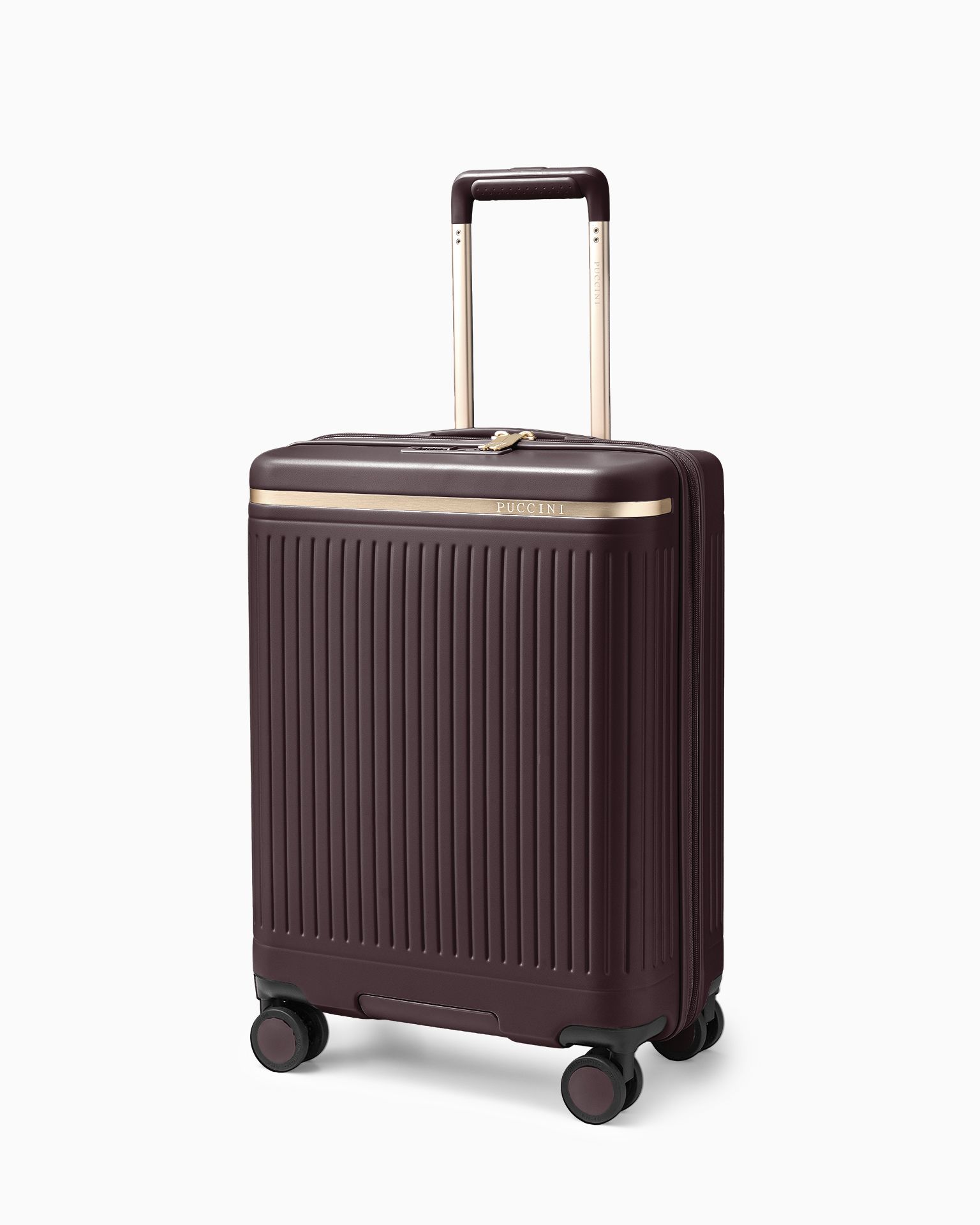 Walizka kabinowa z poliwęglanu brązowa