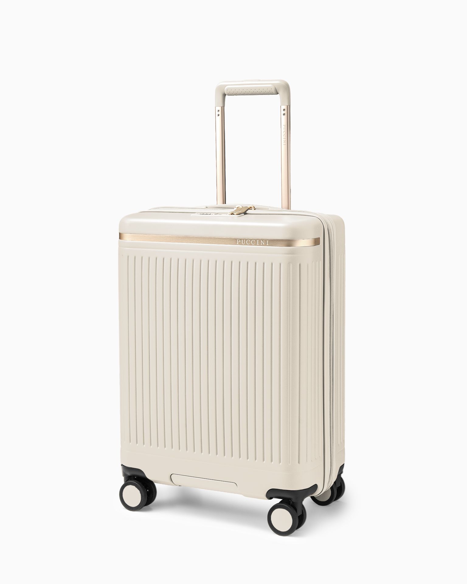 Walizka kabinowa z poliwęglanu beżowa