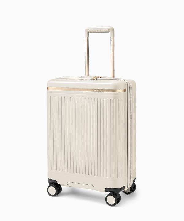 Walizka kabinowa z poliwęglanu beżowa