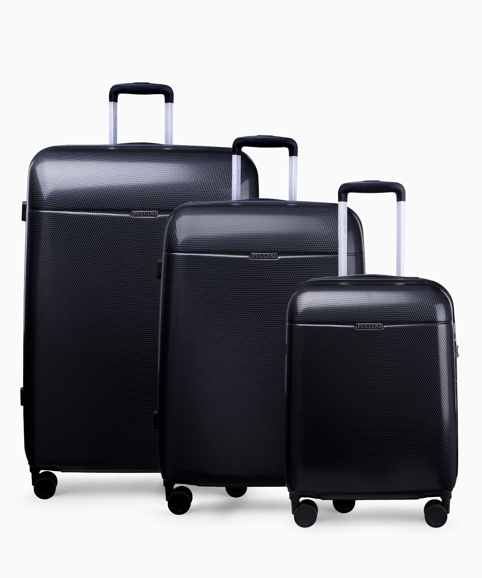 Zestaw walizek z poliwęglanu czarny