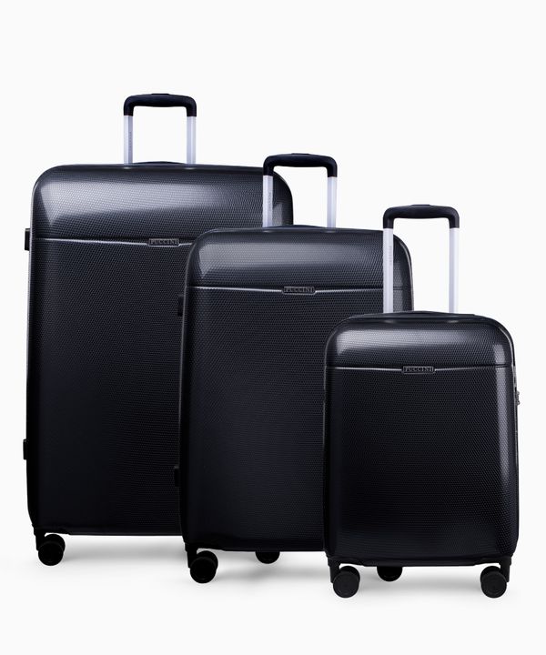 Zestaw walizek z poliwęglanu czarny