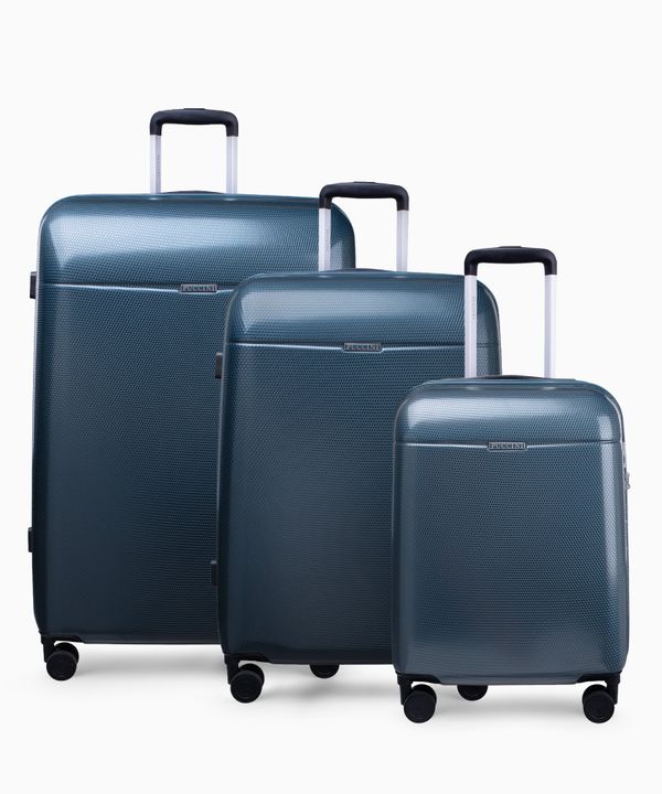 Zestaw walizek z poliwęglanu niebieski