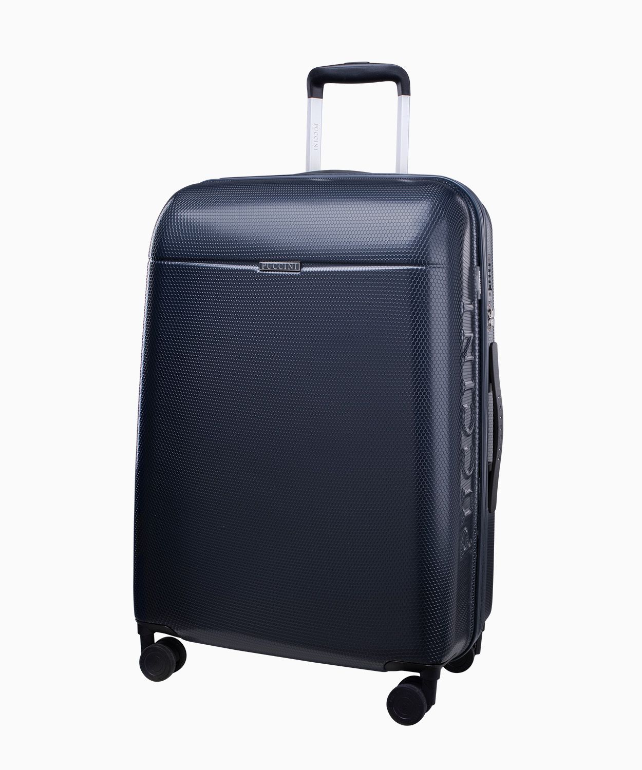 Średnia szara walizka z policarbonu