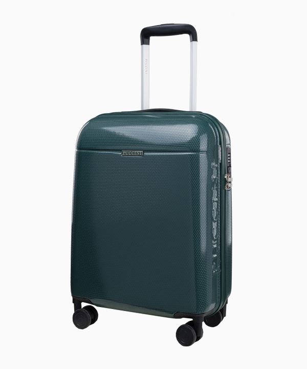 Kabinowa zielona walizka z policarbonu