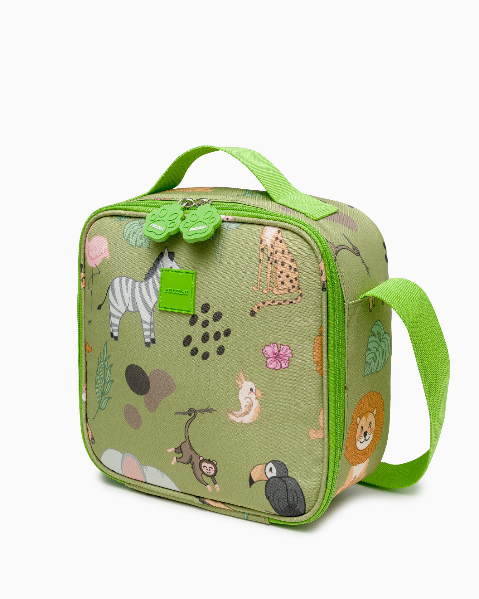 Torba na lunch dla dzieci zielona safari