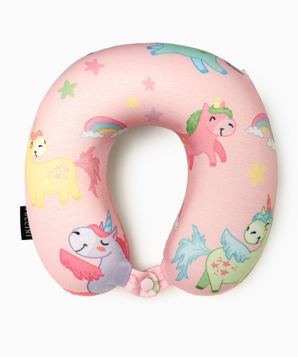Poduszka podróżna dla dzieci różowa jednorożce
