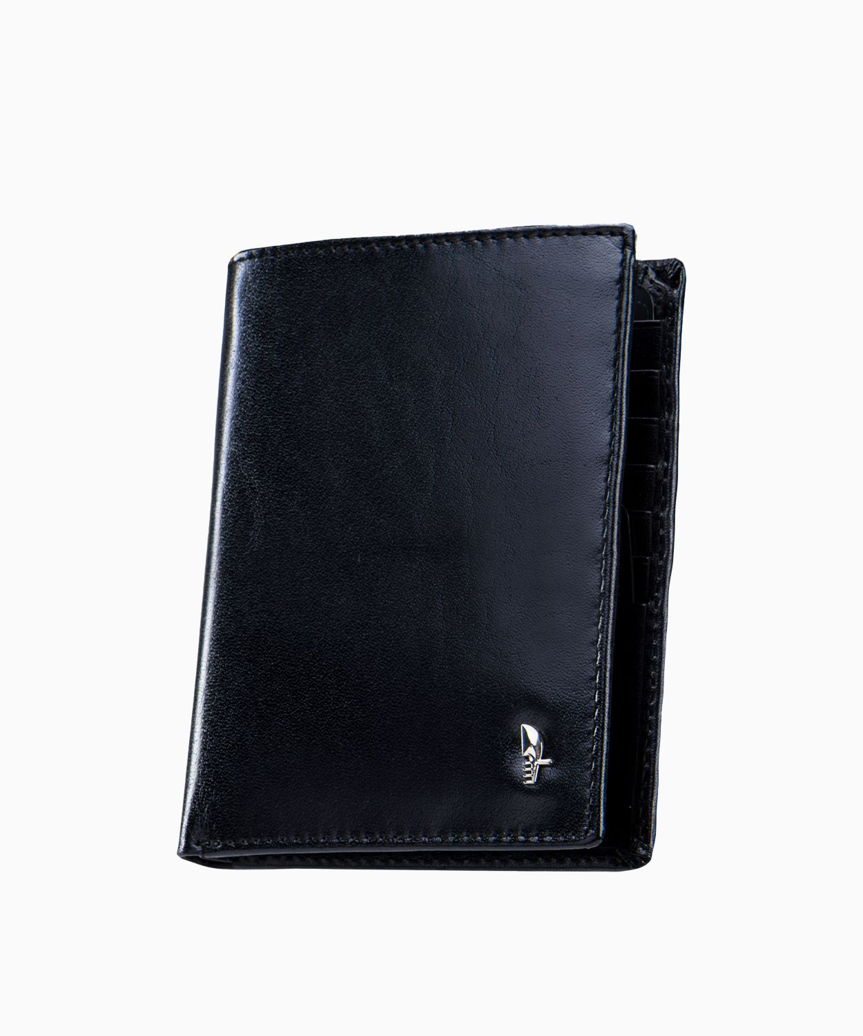 Elegancki czarny portfel męski skórzany