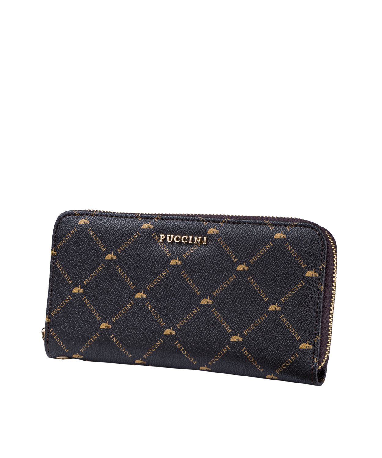 【LGB】SAHARA Leather Pouch ifsixwasnine Damski duży portfel ze skóry z logo zielony | WITTCHEN