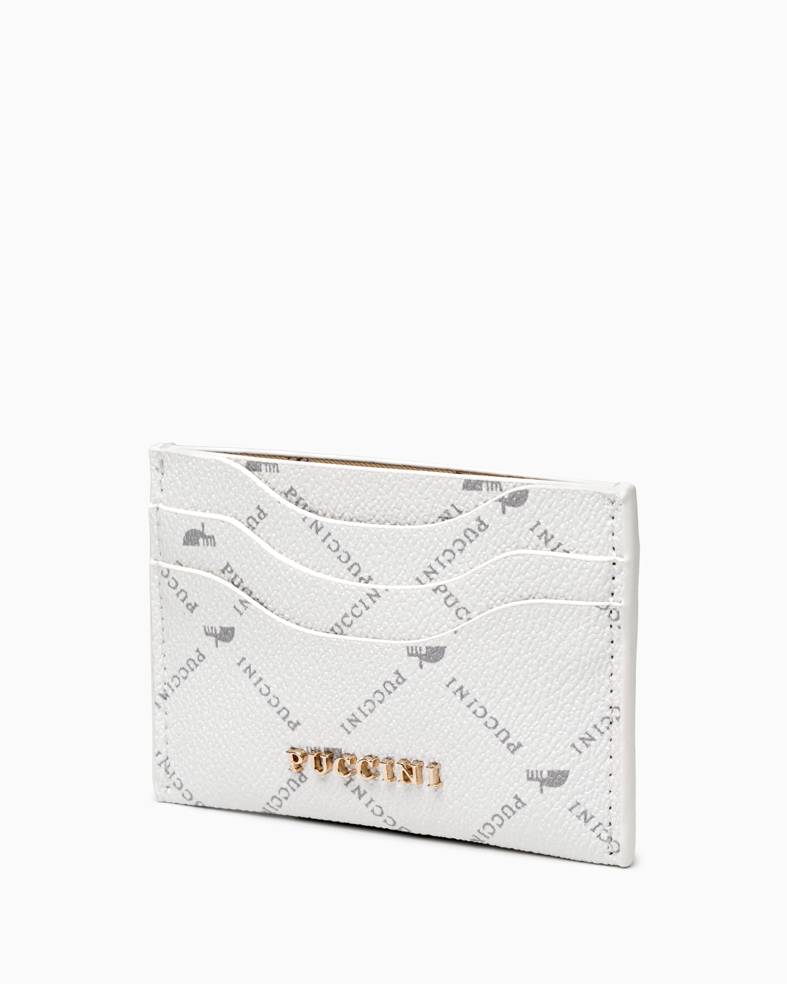 Etui na karty monogram biały