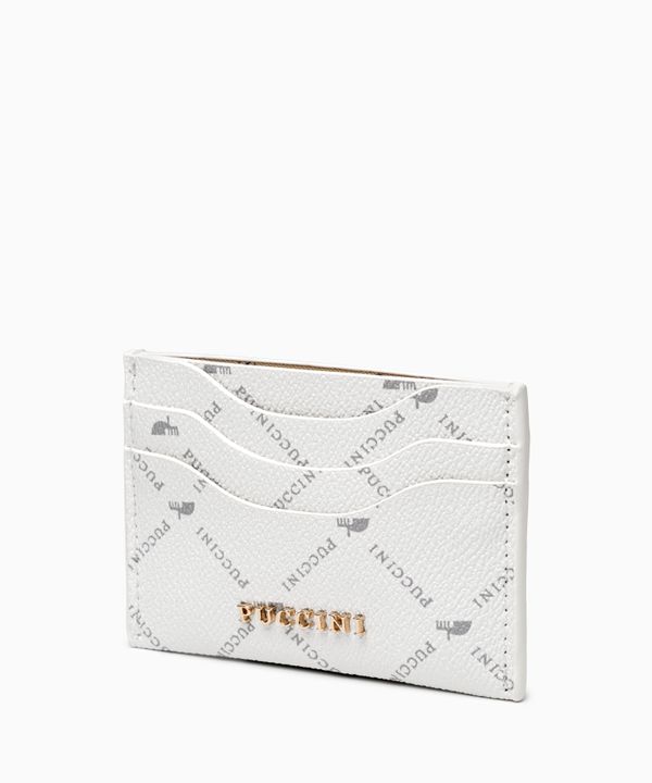 Etui na karty monogram biały