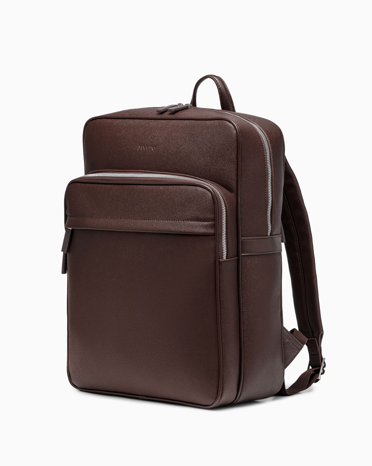 Plecak na laptopa 17" ze skóry ekologicznej brązowy