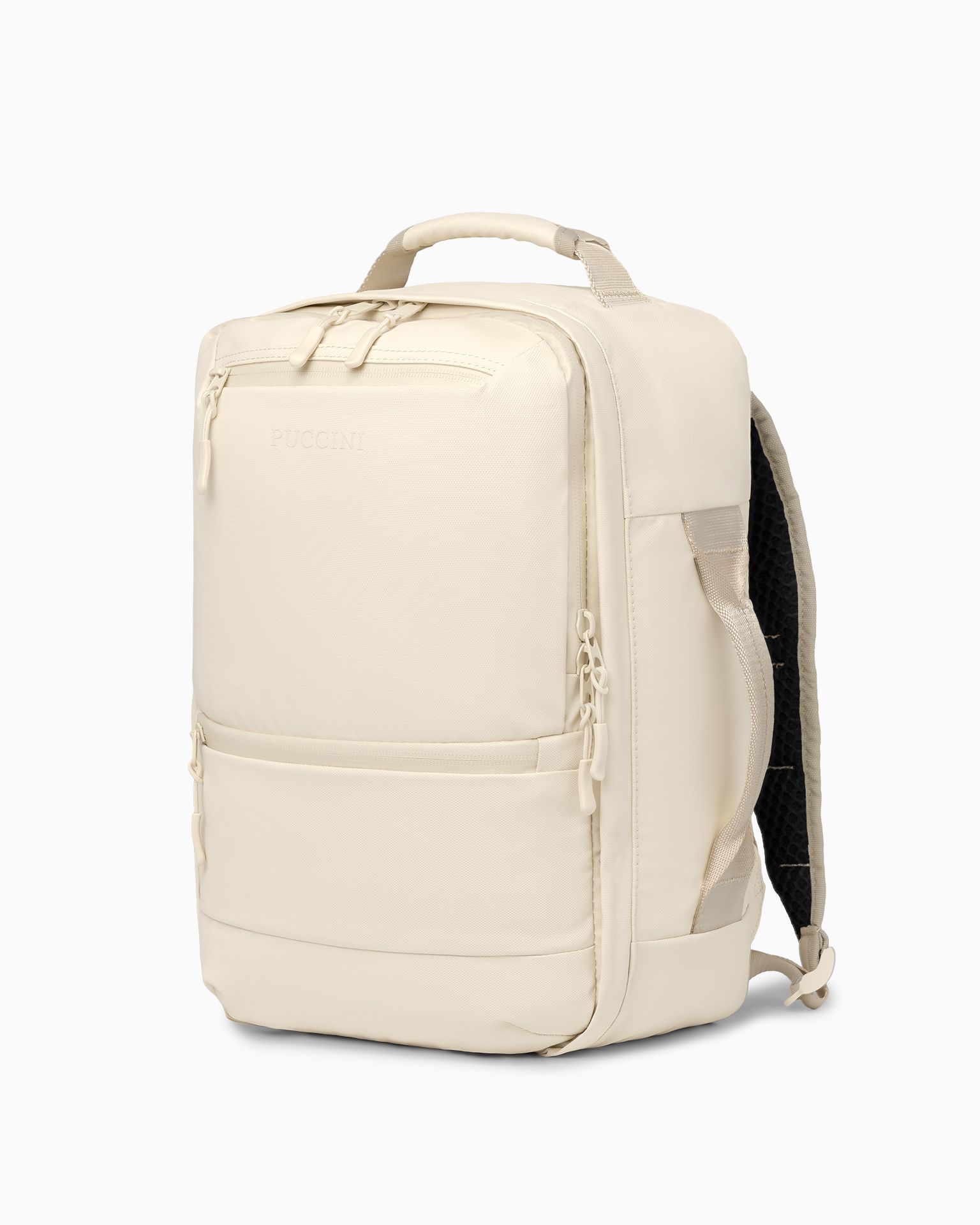 Plecak podróżny do samolotu beżowy