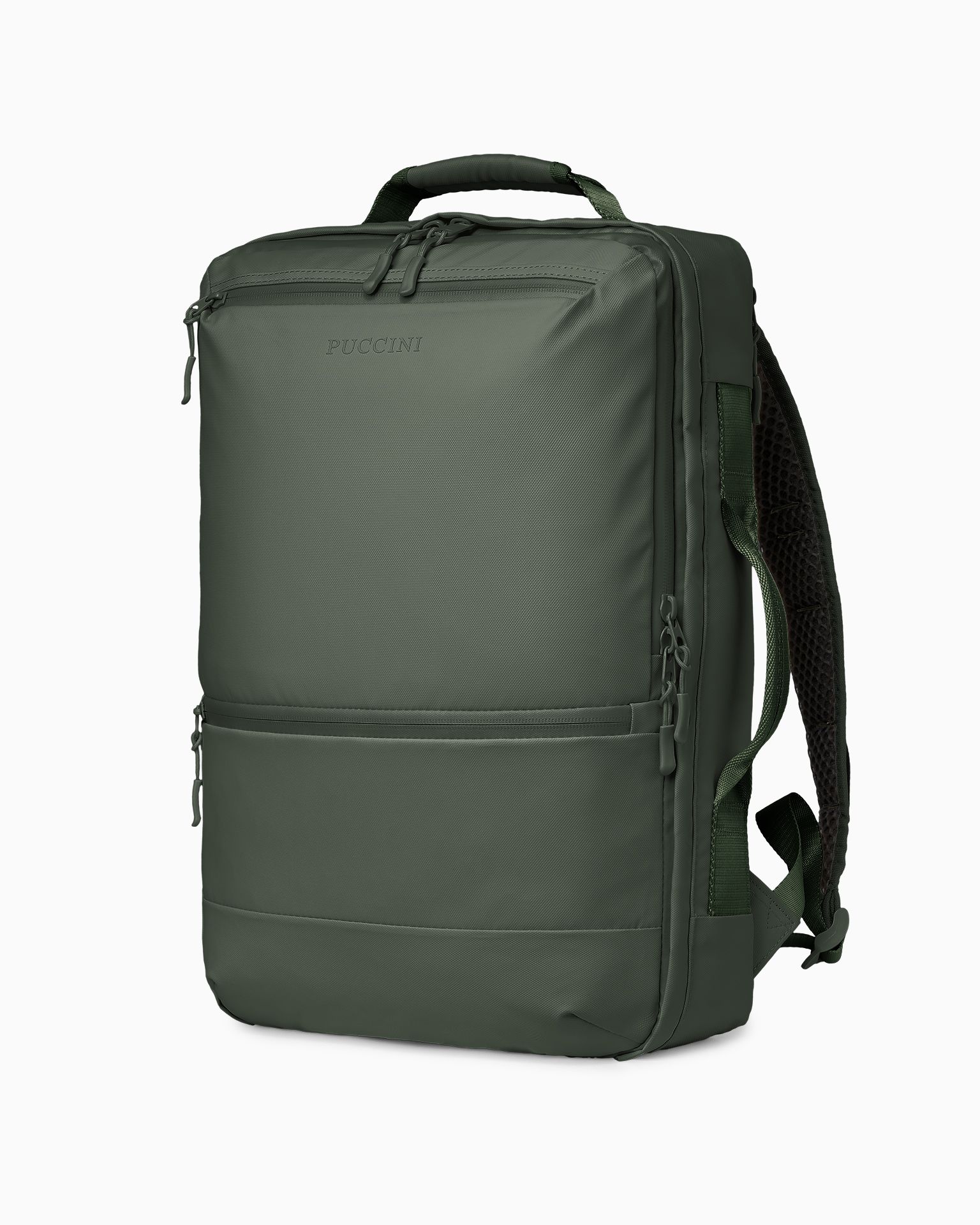 Plecak podróżny z kieszenią RFID zielony