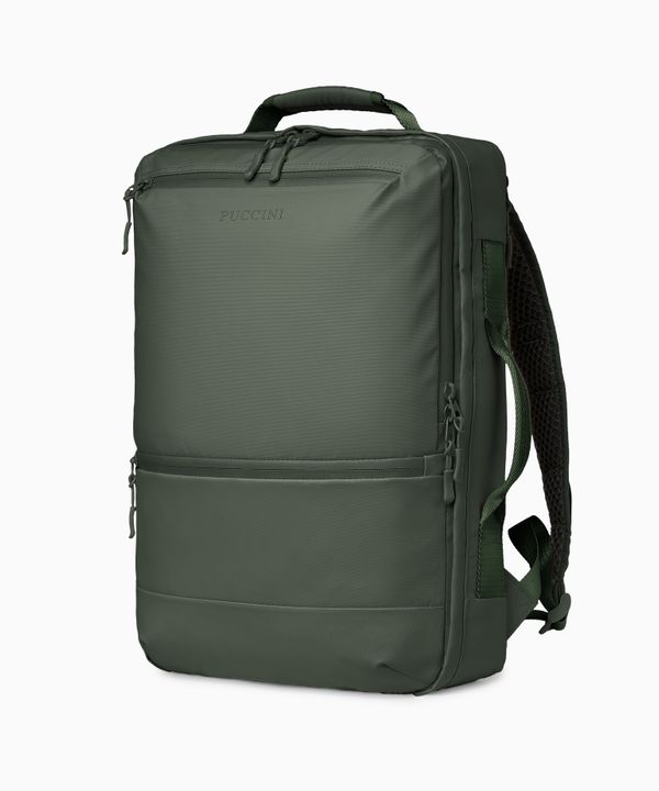 Plecak podróżny z kieszenią RFID zielony