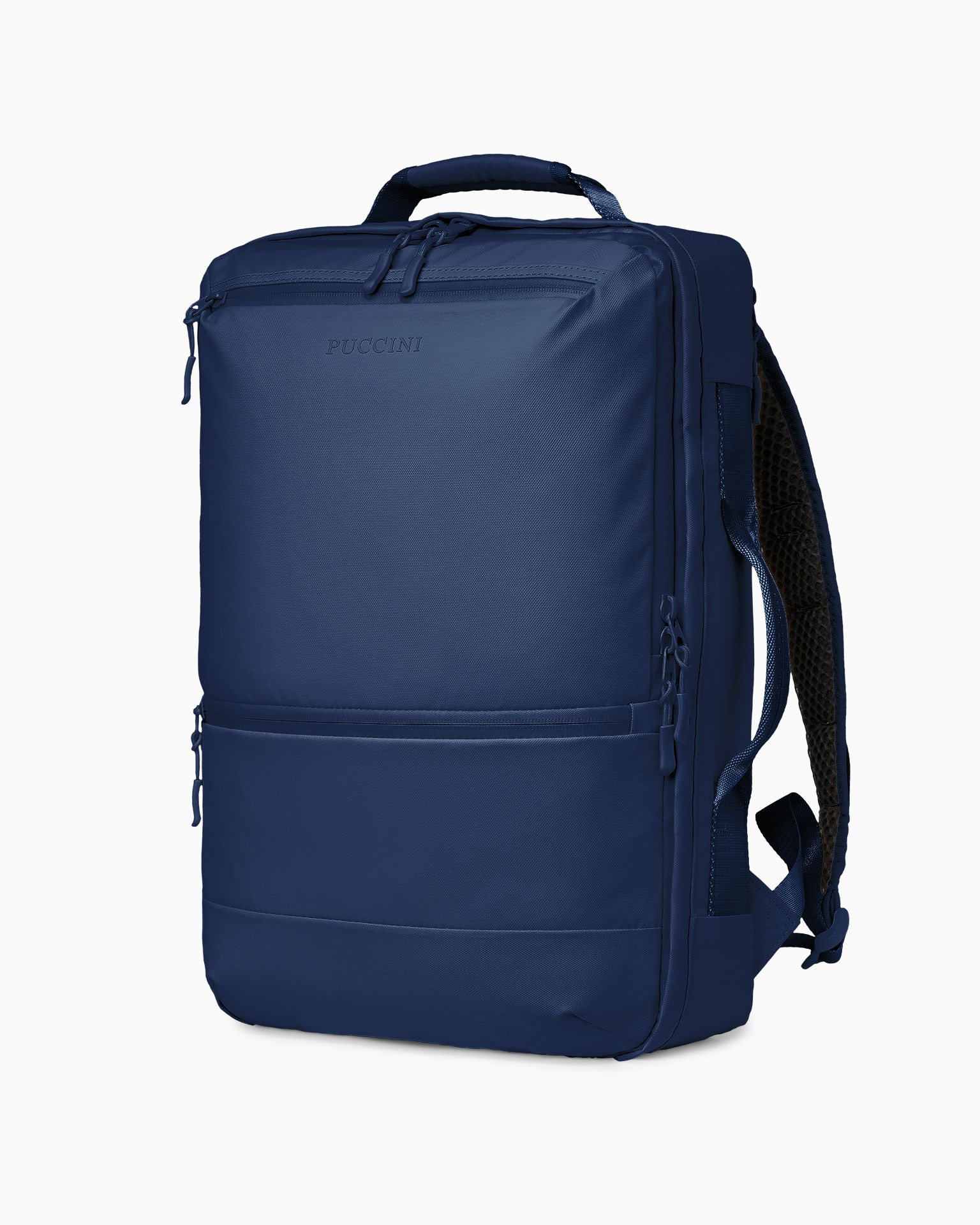 Plecak podróżny z kieszenią RFID granatowy