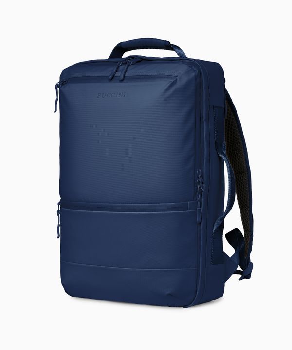 Plecak podróżny z kieszenią RFID granatowy