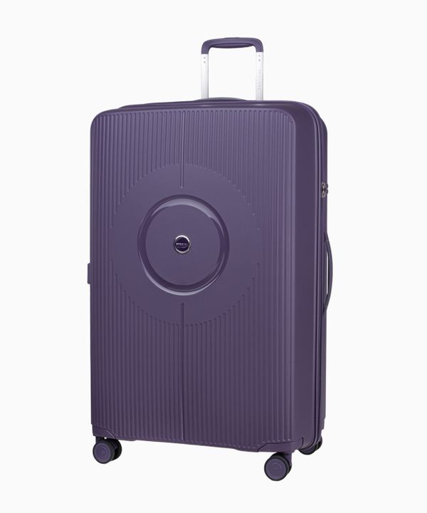 Duża fioletowa walizka z polipropylenu z zamkiem szyfrowym TSA