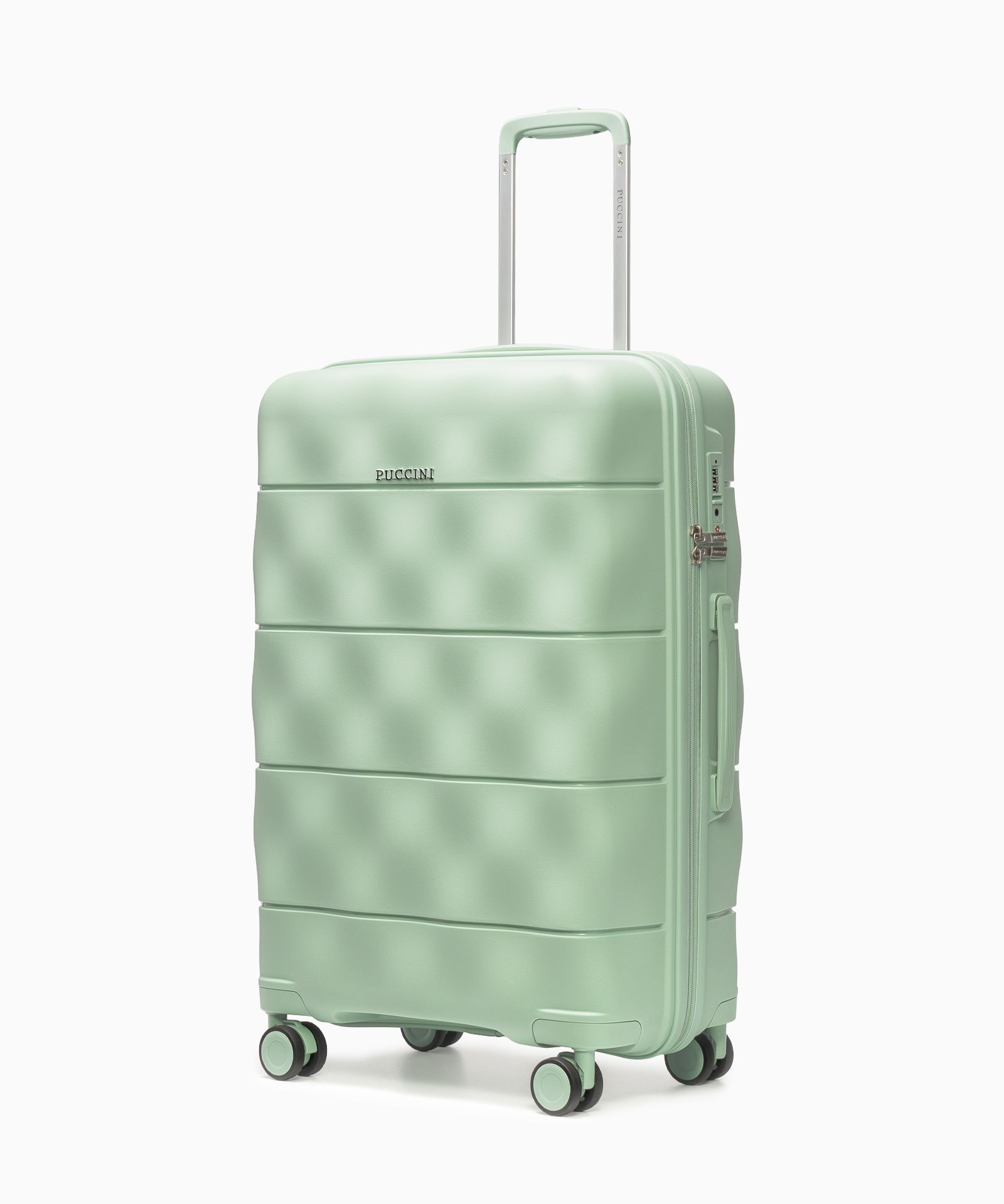 Walizka średnia z lekkiego polipropylenu zielona