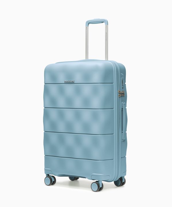 Walizka średnia z lekkiego polipropylenu niebieska