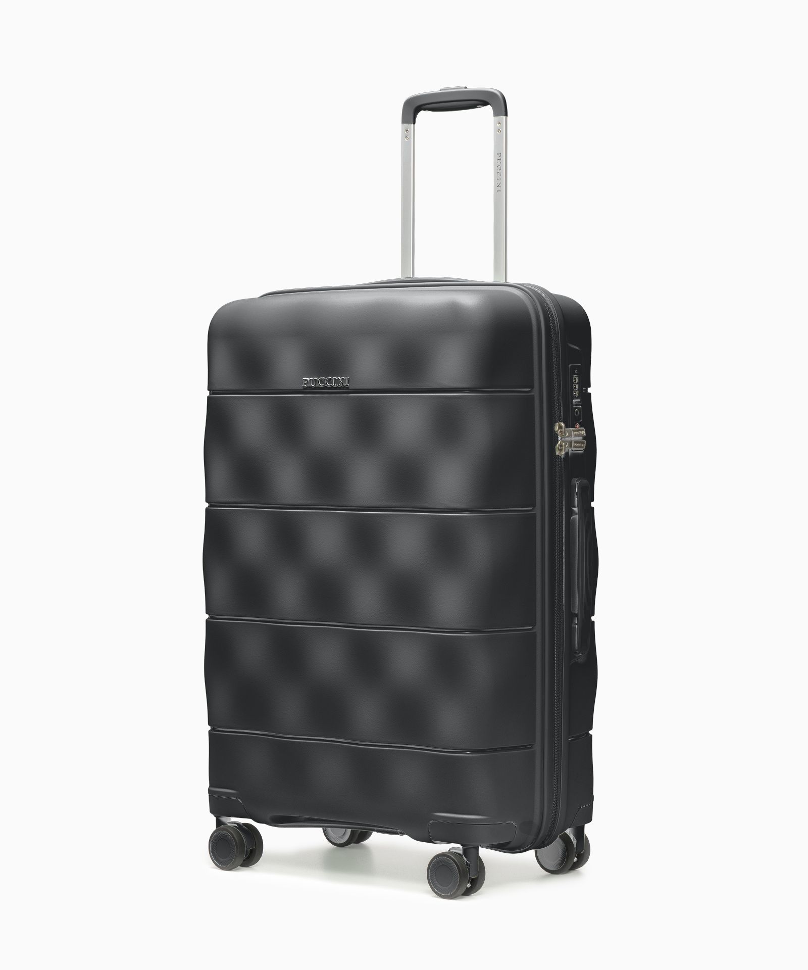 Walizka średnia z lekkiego polipropylenu czarna bazaltowa