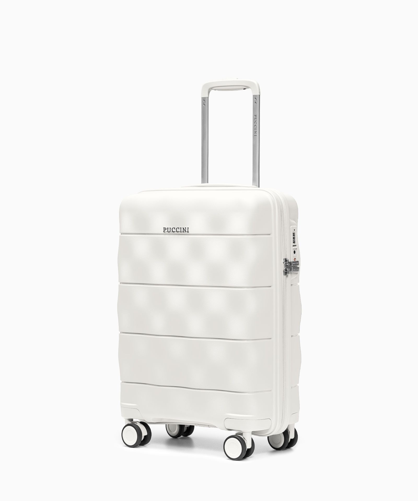 Walizka kabinowa z lekkiego polipropylenu perłowa