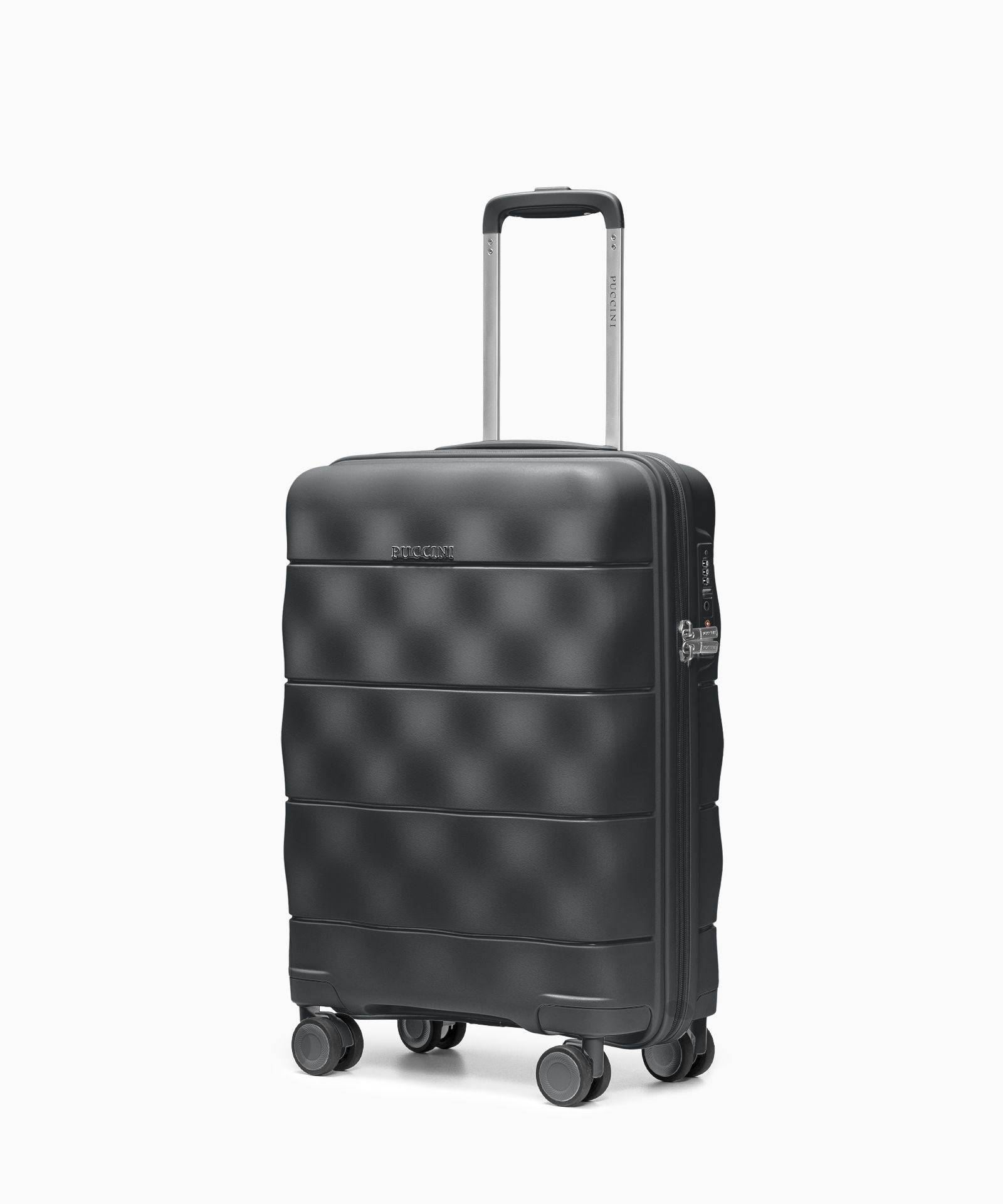 Walizka kabinowa z lekkiego polipropylenu czarna-bazaltowa