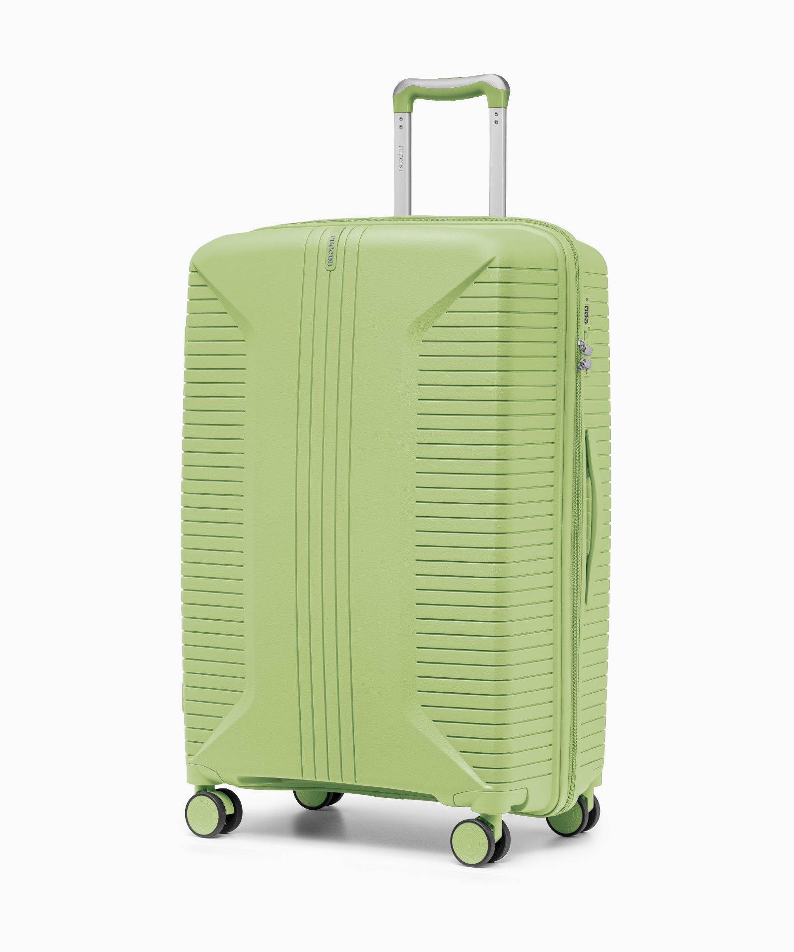 Walizka duża na kółkach z polipropylenu jasnozielona