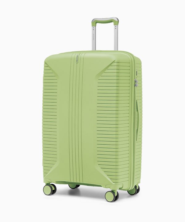 Walizka duża na kółkach z polipropylenu jasnozielona