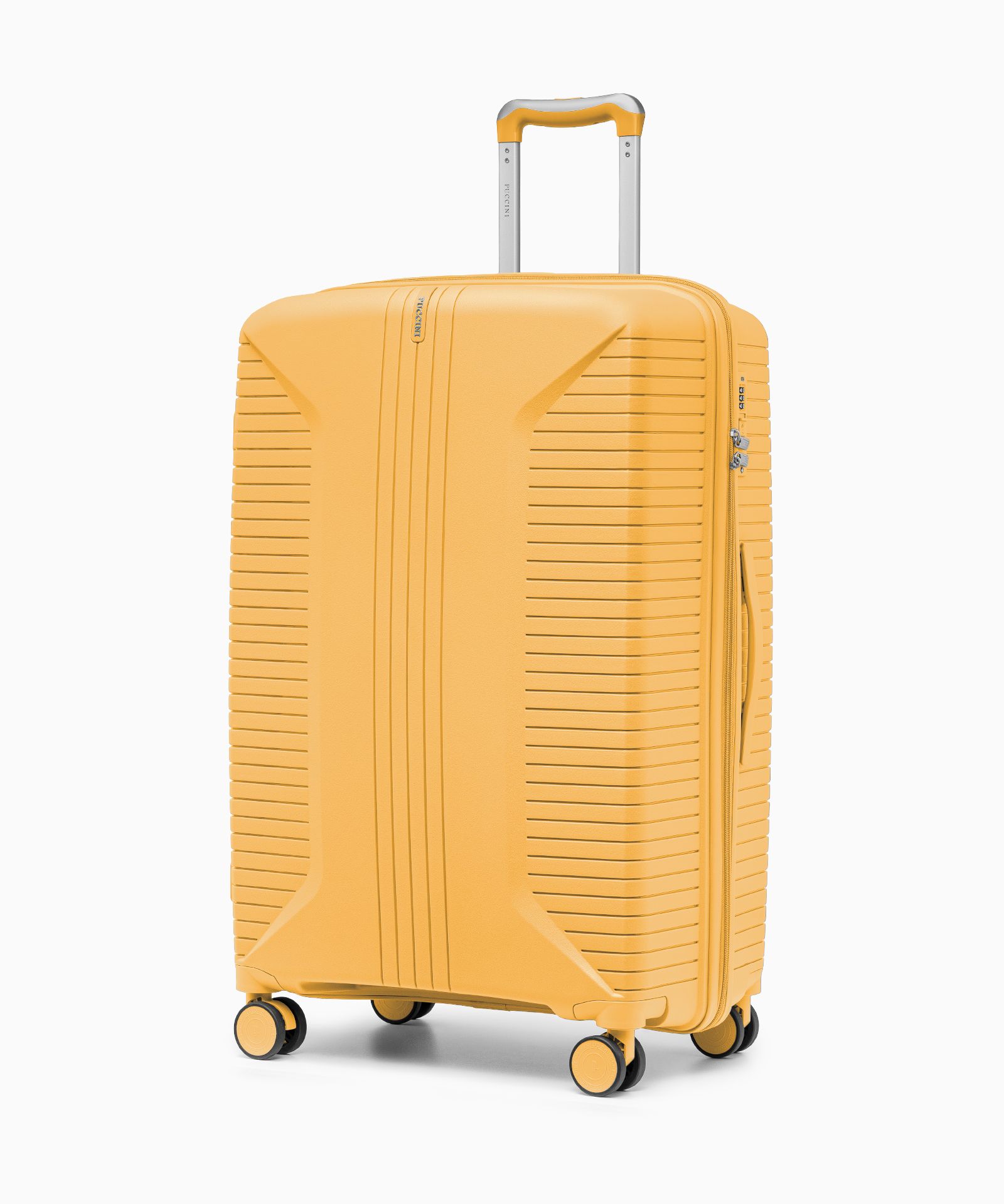 Walizka duża na kółkach z polipropylenu żółta
