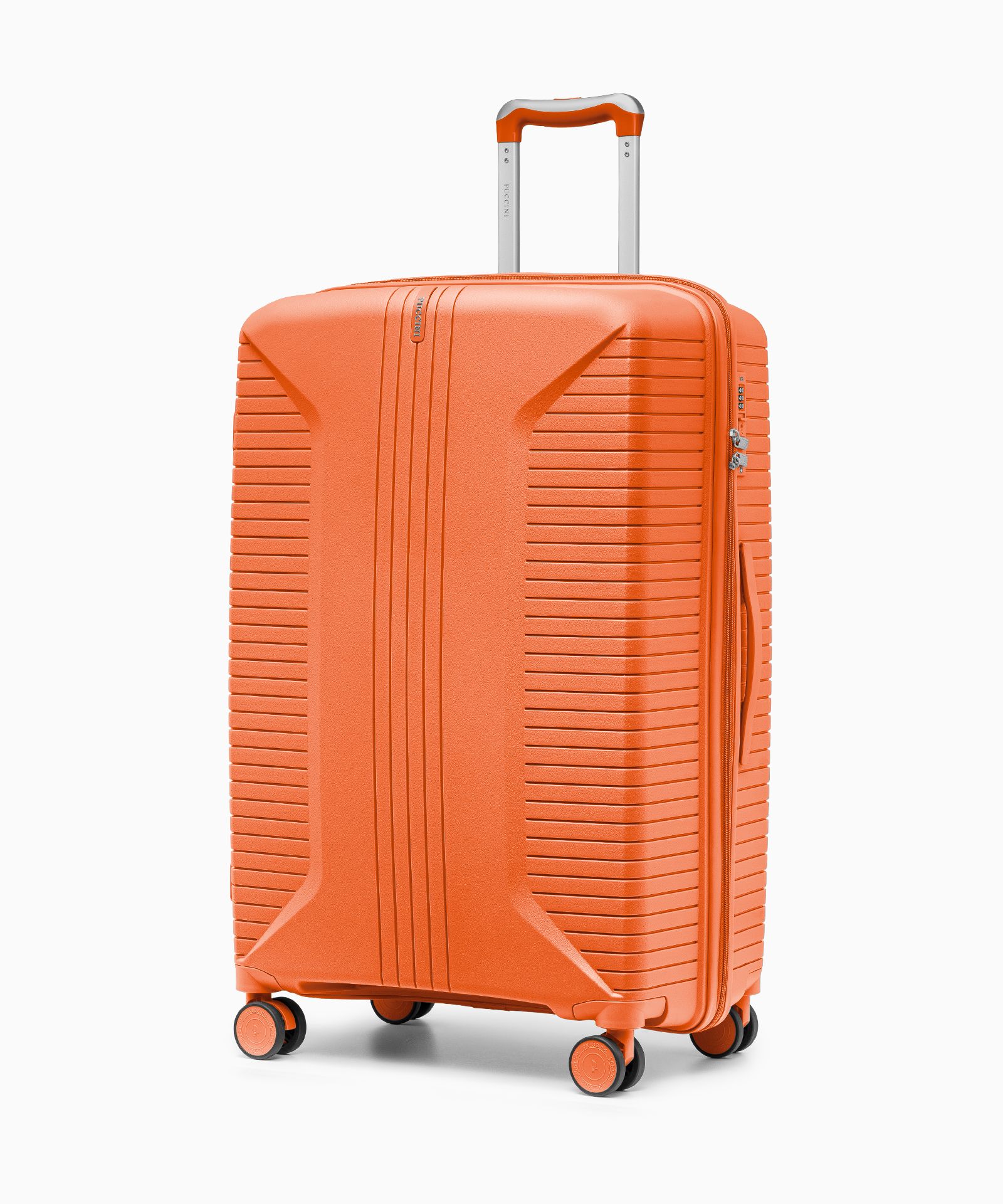 Walizka duża na kółkach z polipropylenu pomarańczowa