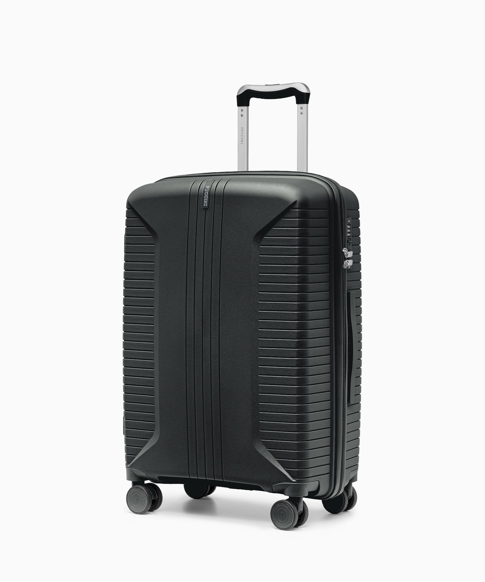 Walizka średnia na kółkach z polipropylenu czarna