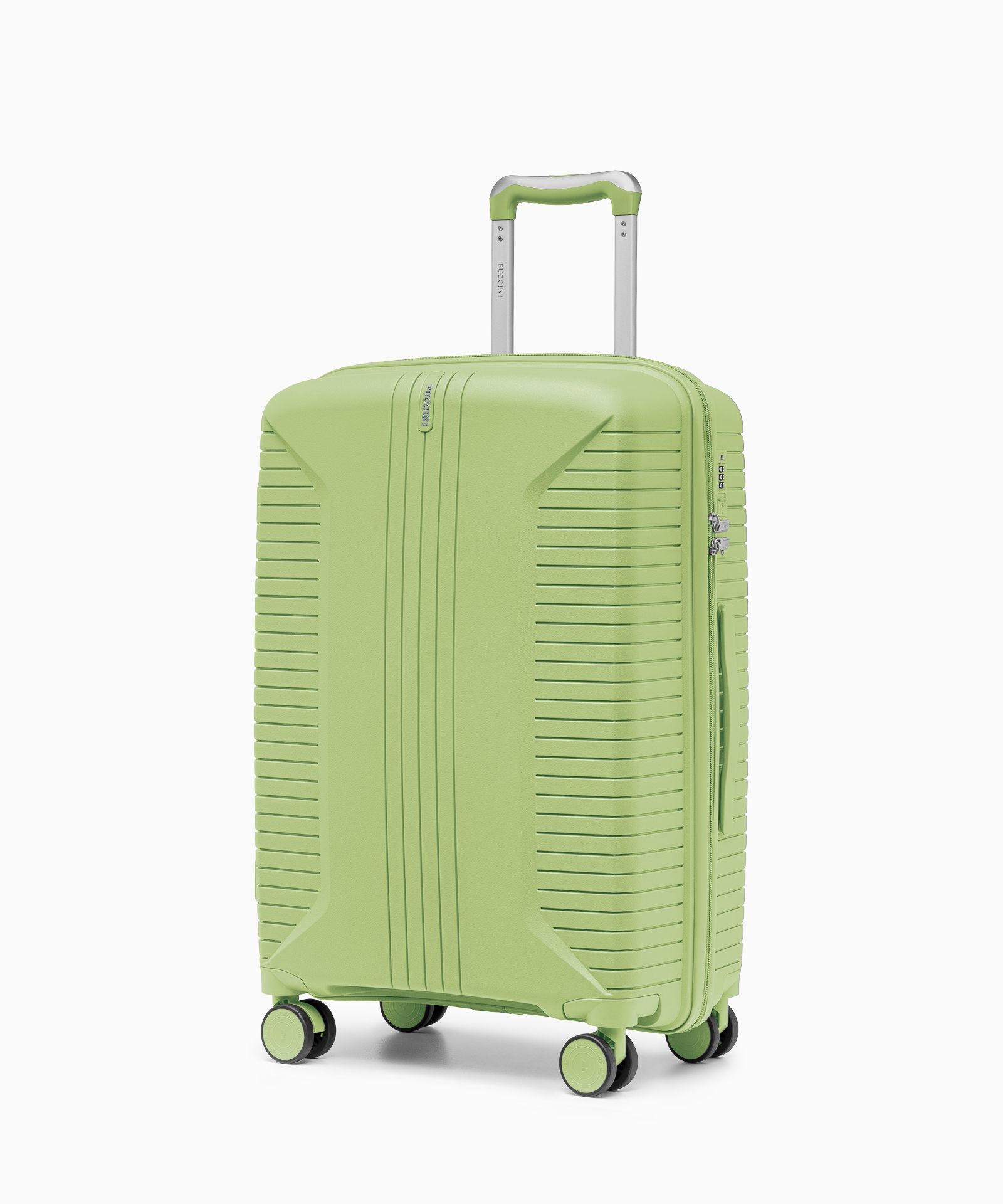 Walizka średnia na kółkach z polipropylenu jasnozielona - Sklep