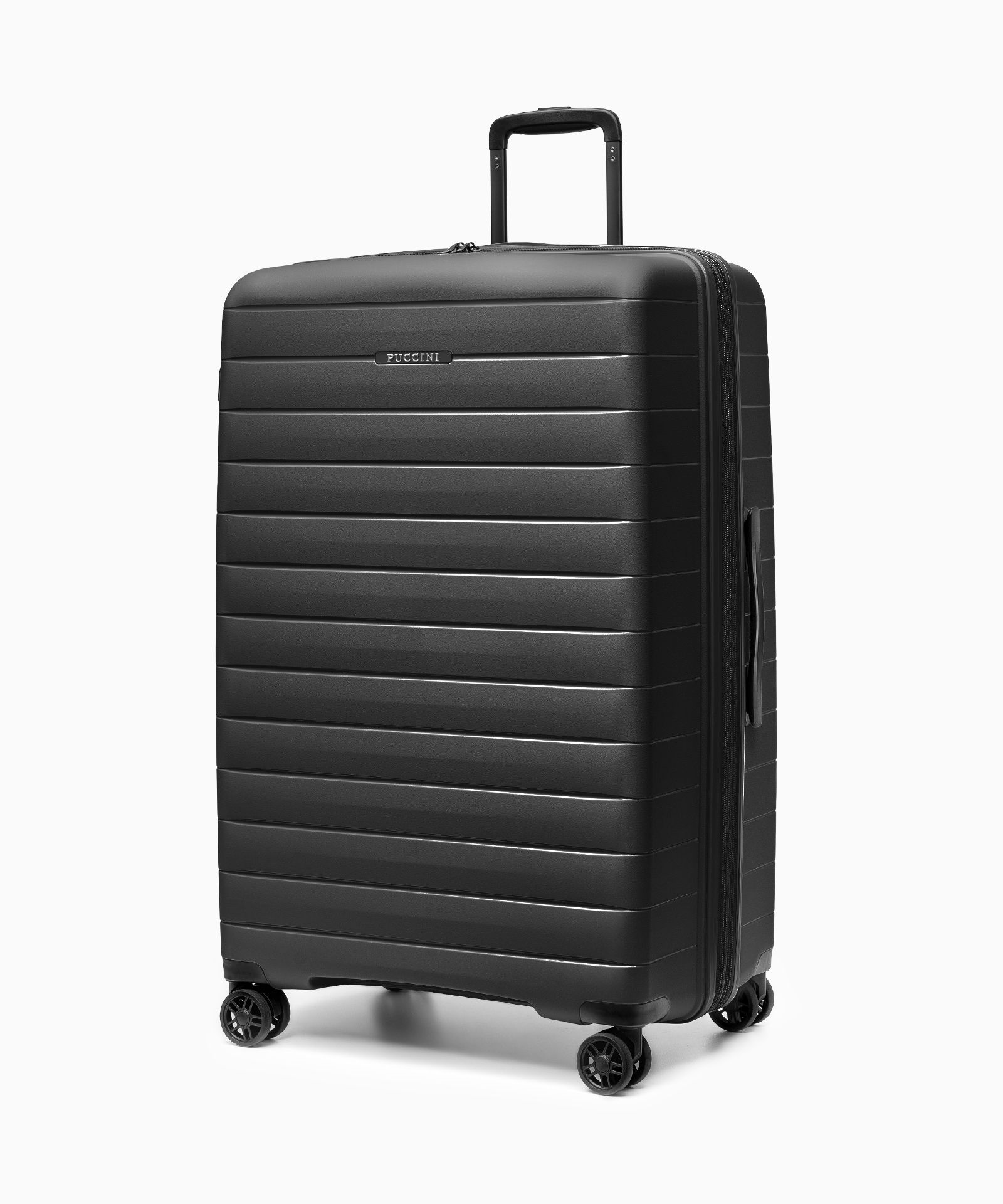 Walizka duża z poszerzeniem z polipropylenu czarna