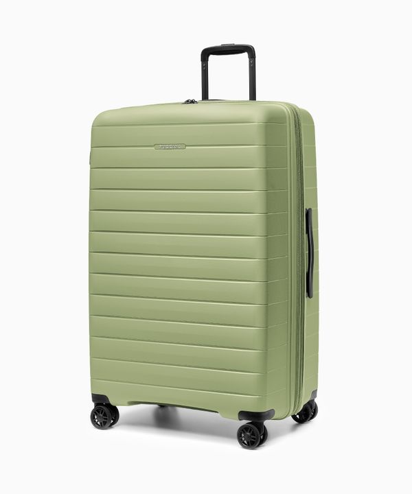 Walizka duża z poszerzeniem z polipropylenu zielona