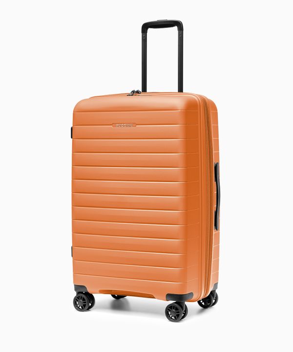 Walizka średnia z poszerzeniem z polipropylenu pomarańczowa