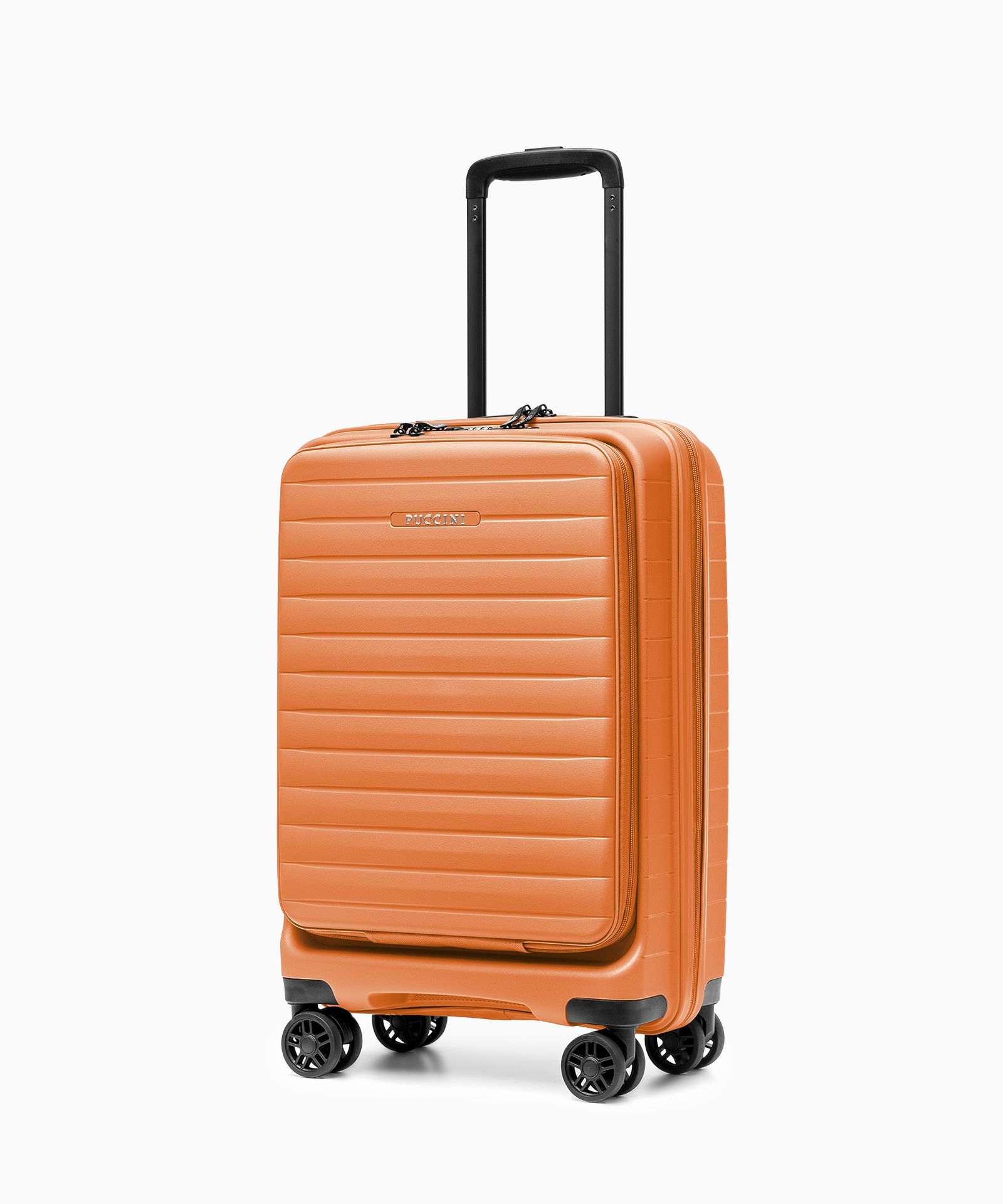 Walizka kabinowa z kieszenią na laptopa z polipropylenu pomarańczowa