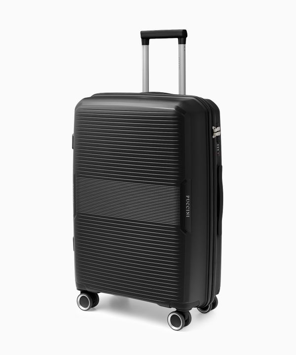 Walizka średnia z zamkiem szyfrowym z polipropylenu czarna