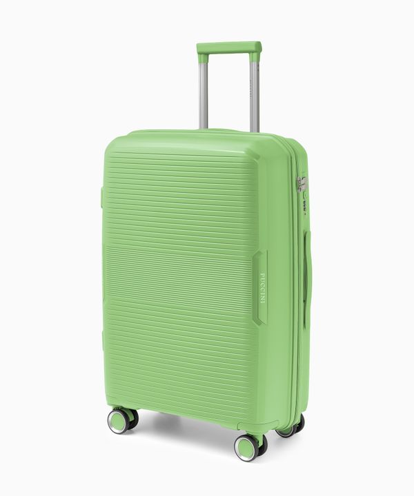 Walizka średnia z zamkiem szyfrowym z polipropylenu zielona