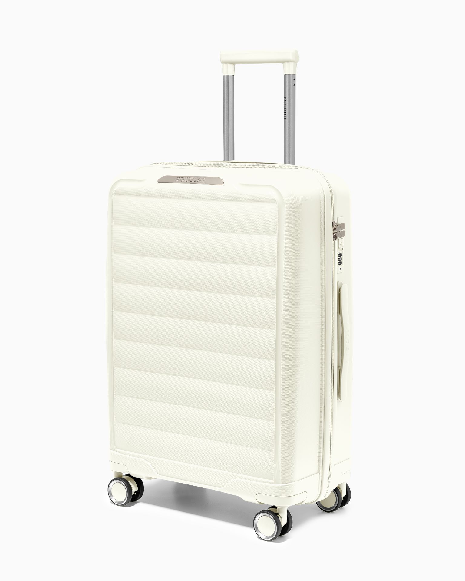 Walizka średnia z polipropylenu biała