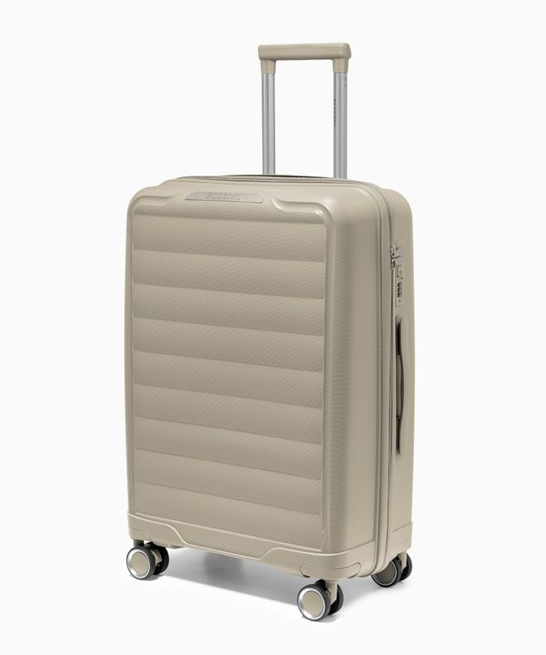 Walizka średnia z polipropylenu beżowa