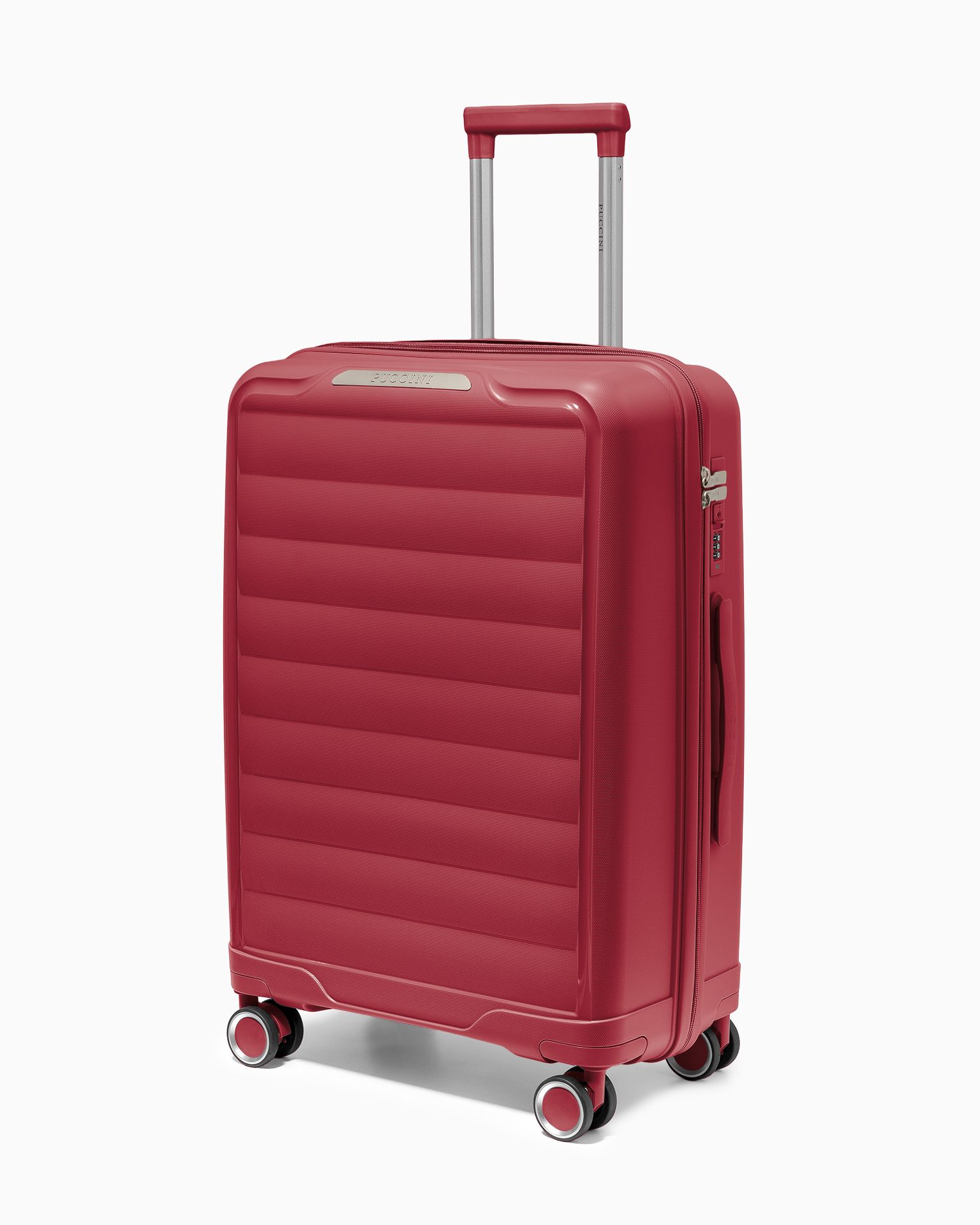 Walizka średnia z polipropylenu czerwona