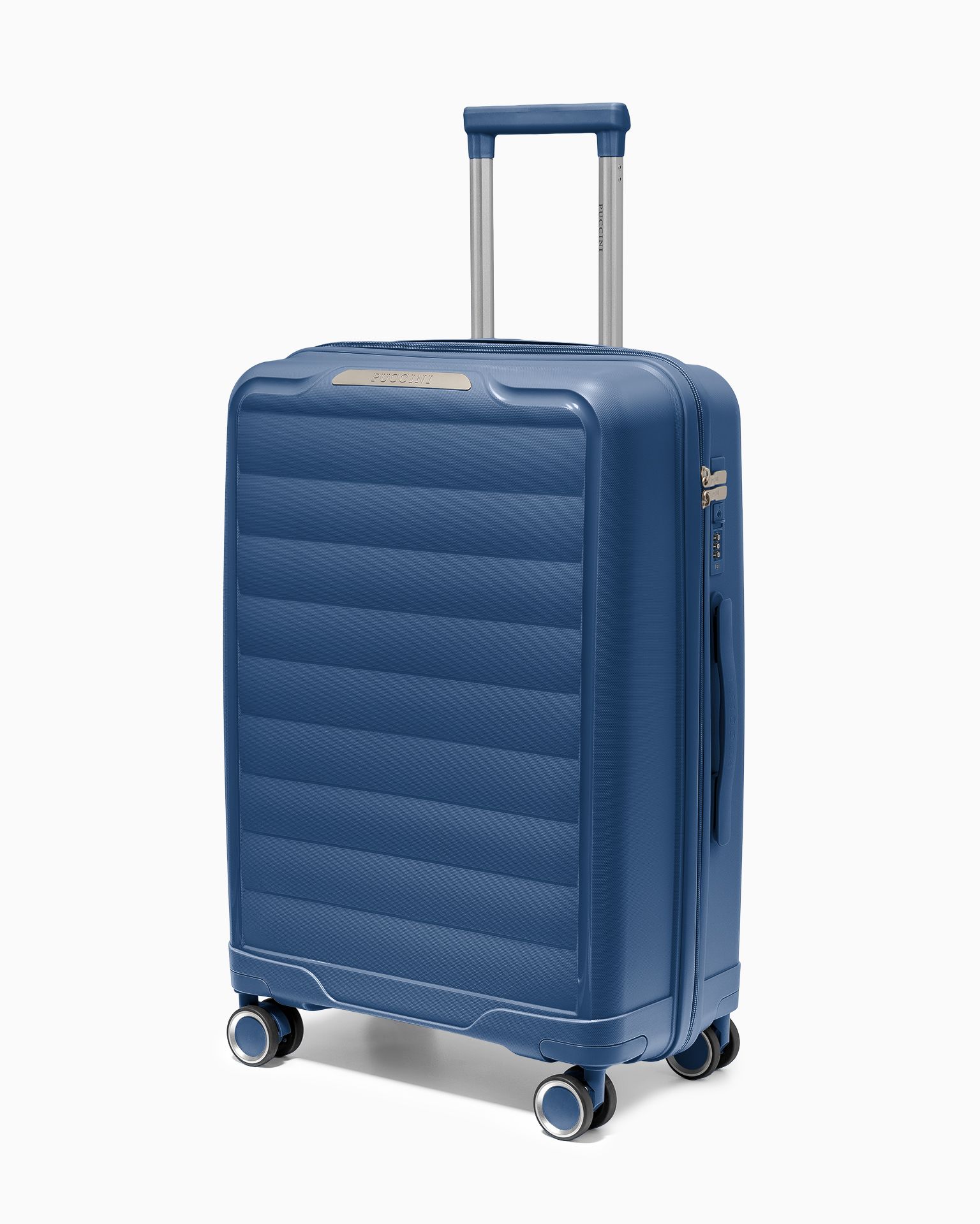 Walizka średnia z polipropylenu granatowa