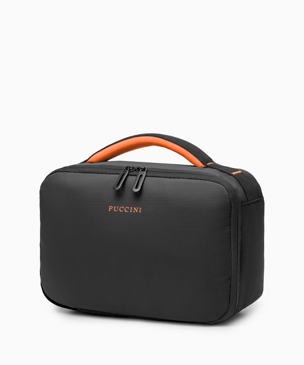 Kosmetyczka z wodoodporną kieszenią czarna